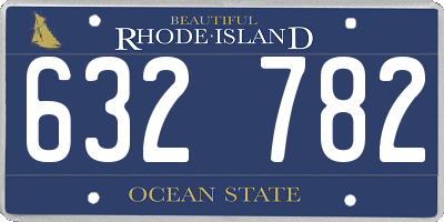 RI license plate 632782
