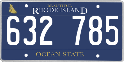 RI license plate 632785