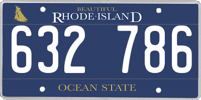 RI license plate 632786