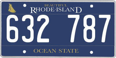RI license plate 632787