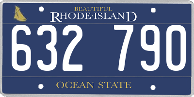 RI license plate 632790