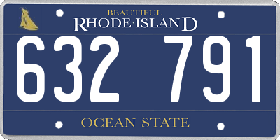 RI license plate 632791