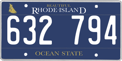 RI license plate 632794