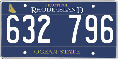 RI license plate 632796