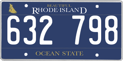 RI license plate 632798
