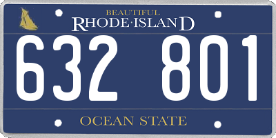 RI license plate 632801