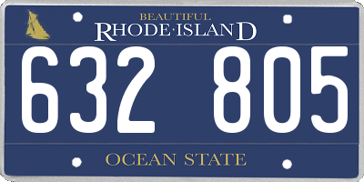RI license plate 632805