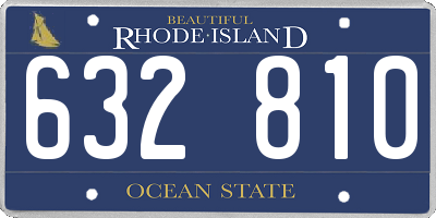 RI license plate 632810