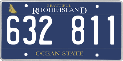 RI license plate 632811