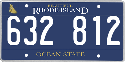RI license plate 632812