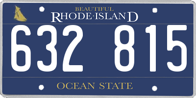 RI license plate 632815
