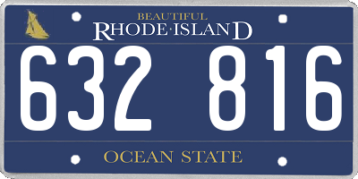 RI license plate 632816