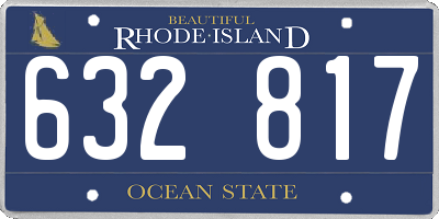 RI license plate 632817