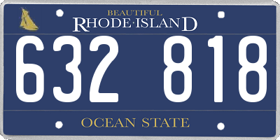 RI license plate 632818