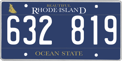 RI license plate 632819