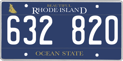 RI license plate 632820