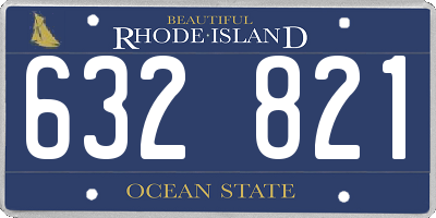 RI license plate 632821
