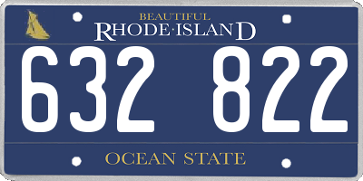 RI license plate 632822