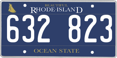 RI license plate 632823