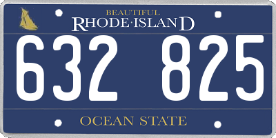 RI license plate 632825