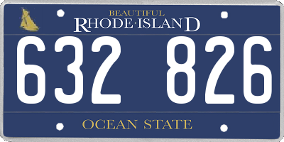 RI license plate 632826
