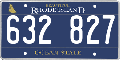 RI license plate 632827