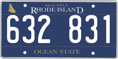 RI license plate 632831