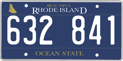 RI license plate 632841