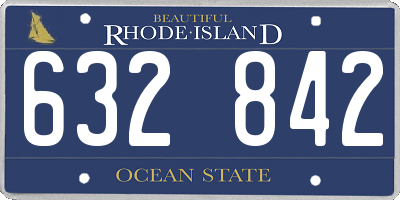 RI license plate 632842