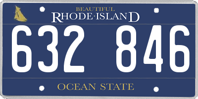 RI license plate 632846