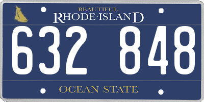 RI license plate 632848