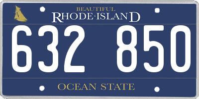 RI license plate 632850
