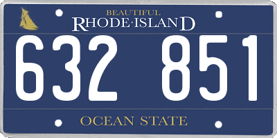RI license plate 632851