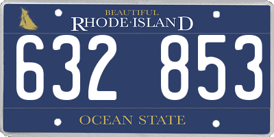 RI license plate 632853