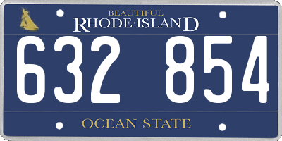 RI license plate 632854