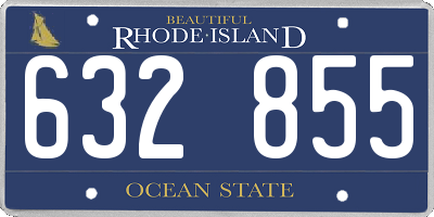 RI license plate 632855