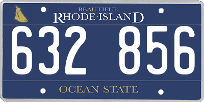 RI license plate 632856