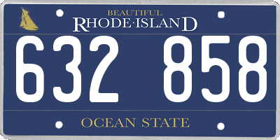 RI license plate 632858