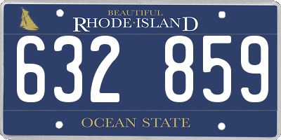 RI license plate 632859