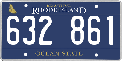 RI license plate 632861