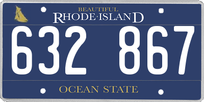 RI license plate 632867