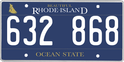 RI license plate 632868