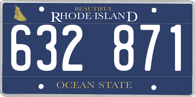 RI license plate 632871