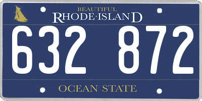 RI license plate 632872