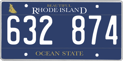 RI license plate 632874