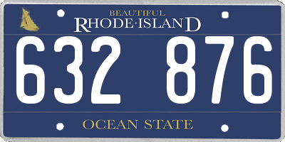 RI license plate 632876