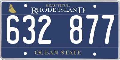 RI license plate 632877