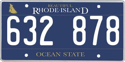 RI license plate 632878