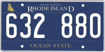 RI license plate 632880