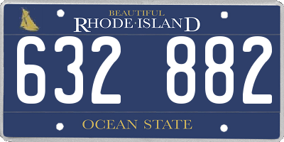 RI license plate 632882